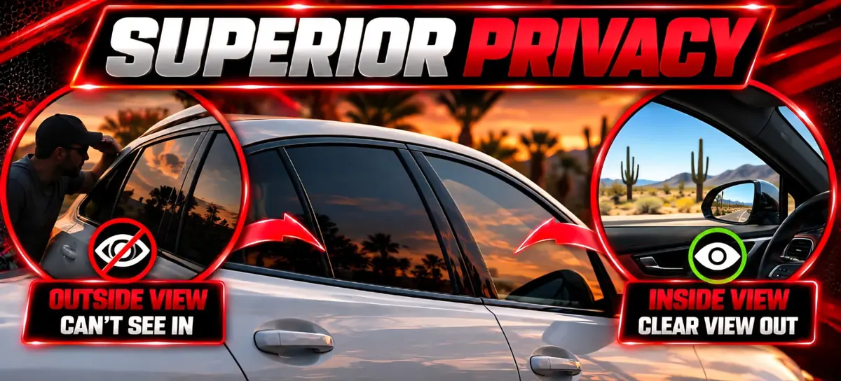 Superior Privacy — outside view can't see in, inside view clear view out