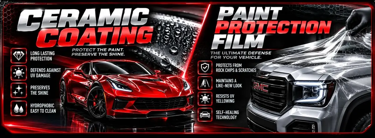 Ceramic coating and paint protection film — long lasting protection, hydrophobic, self-healing