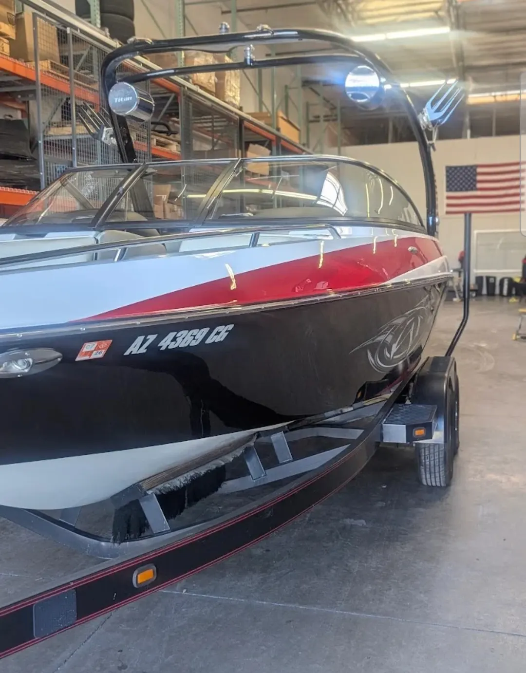 Wakeboard boat detail