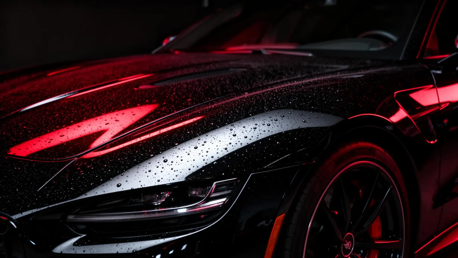 Ceramic-coated sports car